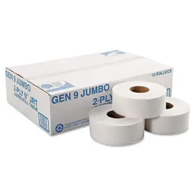 9jumbo Genpak 749507015116 General Supply Jumbo Roll Bath Tissue 2-ply 9-inch White 12/carton #2