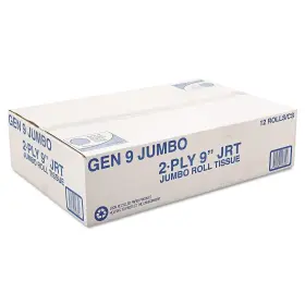 9jumbo Genpak 749507015116 General Supply Jumbo Roll Bath Tissue 2-ply 9-inch White 12/carton #3