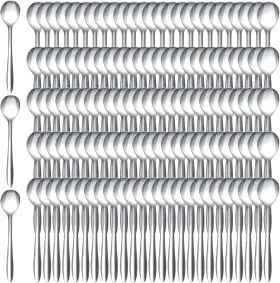 Gry-gerrii-945 Gerrii 100 Pieces Demitasse Espresso Spoons 5.5 Inch Mini Stainless Silver