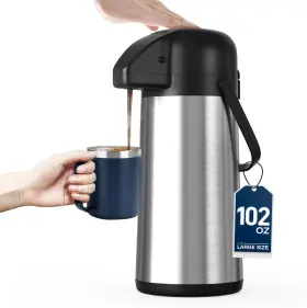 G-jjcc003 Gezoss Coffee Carafe For Keeping Hot - 102oz / 3l Airpot Dispenser With Pump L