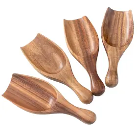 B0fdkdykqb Ginsent Wooden Coffee Scoop 4 Pcs Spoons For Ground Tea Sugar S