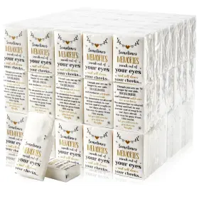 Gisgfim Mm3019 120 Pack Funeral Tissues Keepsakes Memorial Pocket Inspirational Poem
