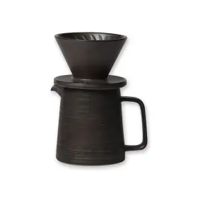 Globe Faith 611885800755 Stoneware Handmade Pour Over Coffee Maker Set Ceramic Brewer Hand Dri