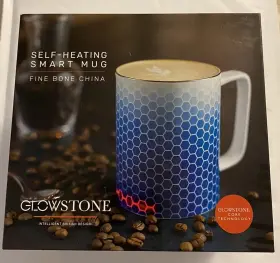 Glowstone 751313212269 Smart Mug Fine Bone China Dishwasher Safe Wireless White Ember New