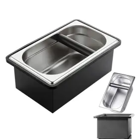 Gocoffun 678067481157 Espresso Coffee Knock Box Large Size Stainless Steel Pucks Container