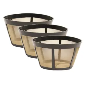Gold Tone 788643333111 3 Pack Goldtone Reusable Basket Coffee Filter Fits Bunn Makers