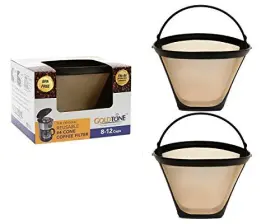 Goldtone 788643920892 Brand Reusable No.4 Cone Style Replacement Cuisinart Coffee Filter Replaces Your