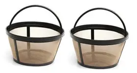8541893147 Goldtone Products 2 X Permanent Basket-style Gold Tone Coffee Filter Designed For 10-12 Cup