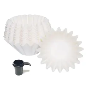 Tek-pap100 Goldtone 100 Pack 1-2 Cup Basket Paper Coffee Filters For Mini Mr Single Serve