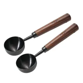 B0cglkfbmt Gonzone Vintage Coffee Measuring Spoon 10g 304 Ss Walnut Handle Gunmetal Finish
