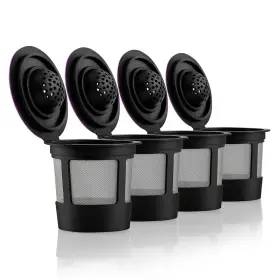 Goodcups 760851770797 4 Black Reusable K Cups For Keurig Coffee Makers - Bpa Free Universal Fit Ref