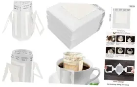 Goodiesbay 715968920160 100 Pcs Premium Coffee Filter Paper Bags Disposable Single Serve Drip