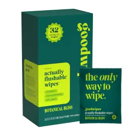 Mtt32sb Goodwipes Flushable Wipes - Individually Wrapped Butt Wipe For On-the-go