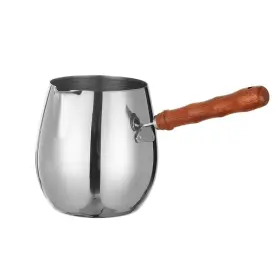 Gordon Selection 717206626230 Turkish Coffee Pot 20oz/600ml With Wooden Handle 18/8 Stainless Steel Cezve