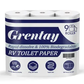 Gt-2ply Grentay 758332120681 Rapid Dissolving Rv Toilet Paper Septic Safe Camping Biodegrada