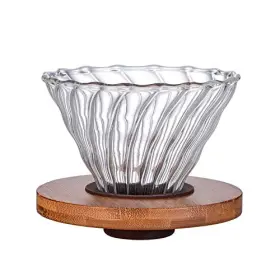 166284 Gute Glass Coffee Dripper/filter - Cone 2-4 Cups Clear-no Handle-a