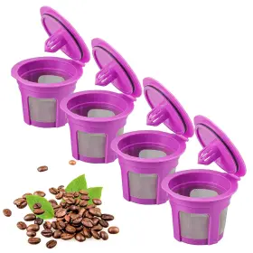 Re-004 Haetyly 4 Pack Reusable K Cups Coffee Filters Compatible With Keurig Brewers 1.0 And 2