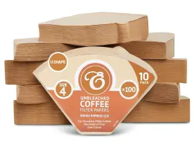 Hafuloky 747150454054 1000 Size 4 Coffee Filter Paper Cones Unbleached By