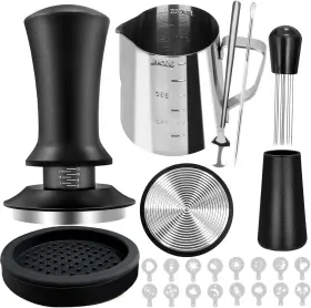 Hahago 445044999959 22 Pcs Coffee Tamper Set Espresso Accessories Barista Kit With 51mm