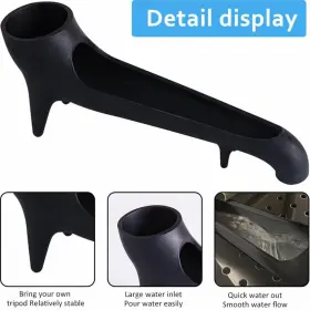 Haiouus 722326194224 Coffee Machine Water Tank Quick-access Funnel For Quick And Easy Fill Black
