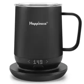 Happiness 978255890124 Smart Heated Coffee Mug 12oz Rechargeable Electric Self Heating Temperature C