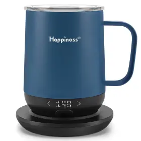 Happiness 978255890131 Smart Heated Coffee Mug 12oz Rechargeable Electric Self Heating Temperature C