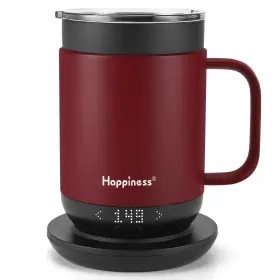 Happiness 978255890384 Smart Heated Coffee Mug 16oz Rechargeable Electric Self Heating Temperature C