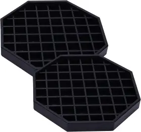 Happy Reunion 445000358325 Drip Trays 6 Inch Coffee Countertop Octagon Tray Black Plastic