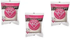 43211-781 Hario 01 100-count Coffee White Paper Filters 3-pack Set Total Of 300 Sheets
