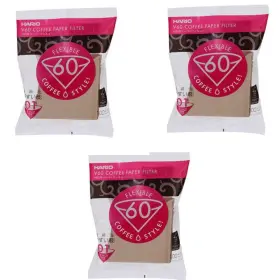 Comin18ju005271 Hario 01 100-count Coffee Natural Paper Filters 3-pack Set Total Of 300 Sheets