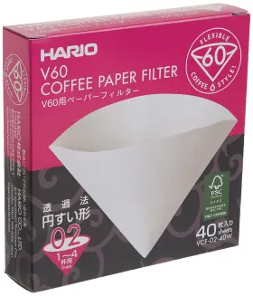 Vcf-02-40w Hario 02 White Paper Filter 40 Ct