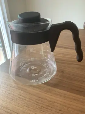 Vcs-02 Hario 5 Cup 24 Oz. Coffee Maker Part Glass Carafe And Lid Black Server 02