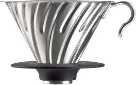 Vdmr-02-hsv Hario V60 Metal Coffee Dripper 02 Silver
