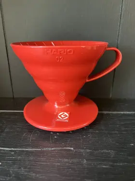 Vdr-02-r Hario 1305-2 Plastic Coffee Dripper Red Size 02 For 1-4 Cups