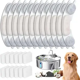 Cwlx001 Havansidy 12 Sets Pet Dog Replacement Filters Compatible With Smartoo White
