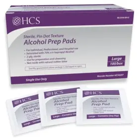 Hcs0207-cs Hcs Medical Solutions Bulk Large Alcohol Prep Pads - 70% Isopropyl Wipes Individually