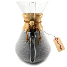 Hexnub 767571525898 Chemex Cozy - For 10 Cup Collar And Handle Coffee Pour Over Maker Keep