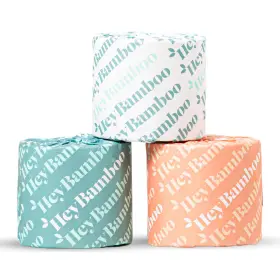Heybamboo 791126114978 12 - 100% 3-ply Unbleached Non 24 Double Rolls 360 Sheets Fsc Certifie