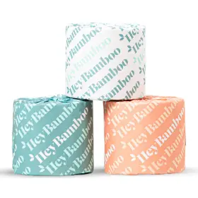 Tp-d2c-24 Heybamboo 24 - 100% Bamboo 3-ply Toilet Paper Unbleached Non Toxic Double Rolls