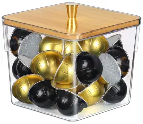 Coffee3-1 Heyuzb Coffee Pod Holder Organizer 3 Pack Acrylic K Cup Storage 6.9 X 5.7 Inch