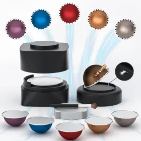 Hxick50 Hgifz Reusable Vertuo Pods Kit For Nespresso Refillable With Foil Lid C