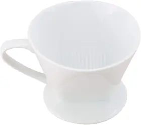 Nt1050 Hic-harold Import Company White Porcelain Coffee Filter Cone Number 1 Size Brews 1-2 Cups