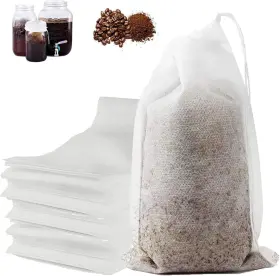 Hogurity 445034491432 120pcs No Mess Cold Brew Bags Coffee Filters 4 Inch X 6 Disposable French