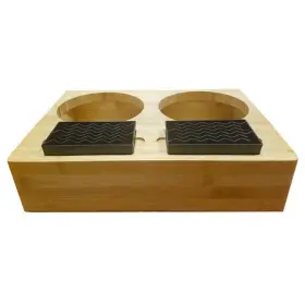 Bapr2 Holiday House Thermal Airpot Natural Bamboo 2 Pot Display Rack