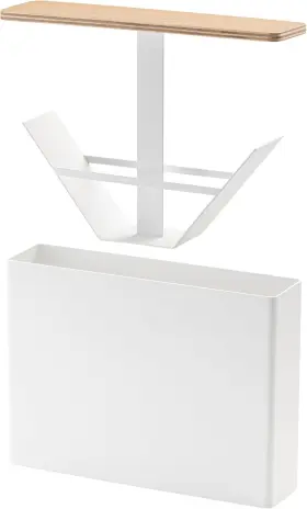 3097 Home Wood Accent Coffee Pourover Filter Case With Lid - Storage Holder Stainless