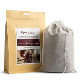 Homyhee 727161276388 Disposable Cold Brew Coffee Filters - 50 Count Single Use Filter Sock Packs Fine