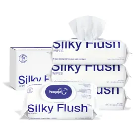 Hb-055 Hoppi Flushable Wipes For Toddlers Silky Flush Designed Kids Potty Training H
