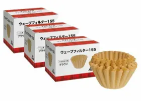 22195 Horarary #22195 # Three Box 1-2 Person Brown 50 Pieces Kalita Wave Series Filter
