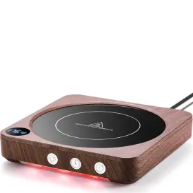 B0ccp46dk9 House Gem Mug Warmer For Desk 36w 2-12hrs Auto Shut-off Temp Display Wood