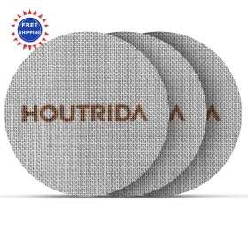 Houtrida 652535686329 Reusable Espresso Screen 316 Stainless Steel 3 Pack 54mm Portafilter Filter